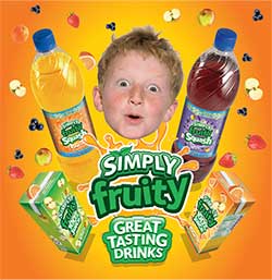 AG Barr is introducing a new look for its range of Simply squashes and 100% juices under the Simply Fruity brand.