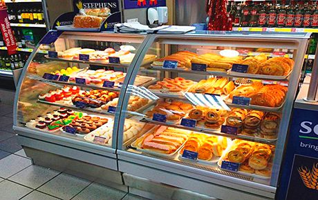 Fresh cakes in the Scotmid store in Carrick Knowe in the west of Edinburgh. Scotmid is working with a selection of local bakery suppliers to put more fresh cakes into stores across Scotland. 