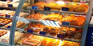 Fresh cakes in the Scotmid store in Carrick Knowe in the west of Edinburgh. Scotmid is working with a selection of local bakery suppliers to put more fresh cakes into stores across Scotland.