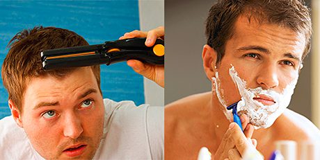 Men spend as much cash and more time on grooming than women and many now own hair dryers and hair straighteners according to surveys carried out for online grooming products and services sites.