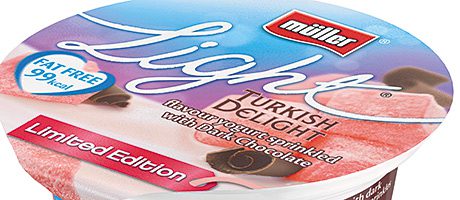 Spring makeover to woo stylish consumer The Müllerlight range gets a new look with a hand-written typeface and bigger pictures of ingredients.