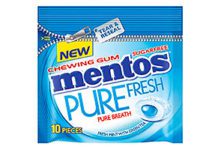 MENTOS has repackaged its Pure Fresh chewing gum in a resealable pack.