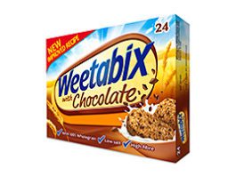Name change for Weetabix CHOCOLATE Weetabix is now Weetabix With Chocolate as part of a relaunch designed to reinforce the brand’s healthy image.