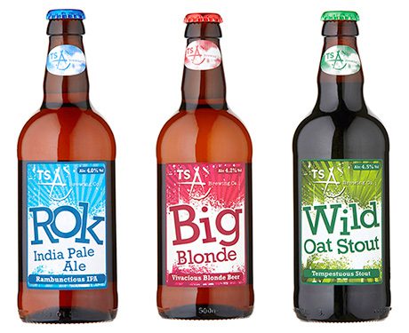 The modern ale range from TSA. Big Blonde is a lager style beer, Rok is an IPA and they’re joined by Wild oat stout. They’re aimed at 25-35 year-olds.