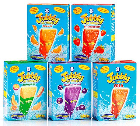 Lemonade Jubbly will be added to the range this month, and the Cherry Jubbly has become a permanent part of the Calypso Jubbly collection.