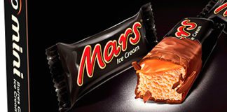 MARS and Snickers ice creams will be available for summer in a new mini format. With 74 calories (Mars) and 85 calories (Snickers), the company hopes that shoppers will keep the smaller sized bars in the freezer for an instant and relatively low-calorie ice cream hit.