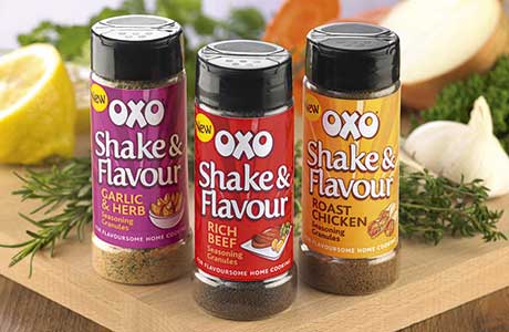 A new product designed to help hard-pushed families get a delicious meal on the table is the latest innovation from Oxo. Shake & Flavour is a shaker pack filled with fine seasoning granules that can be sprinkled into food before or during the cooking process. They can also be shaken on at the end, as a finishing touch before serving.
