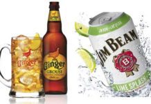 Ginger Grouse and Jim Beam Lime Splash, two ready-to-drink mixes designed to appeal to younger consumers.