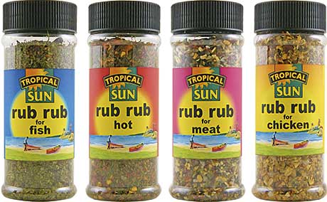 Rub Rub, Tropical Sun’s new four-flavour premium seasoning range.