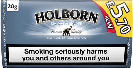 Holborn Smotth Tatse from JTI. Available in 10g and 20g, price-marked and non-price-marked packs from 8 July