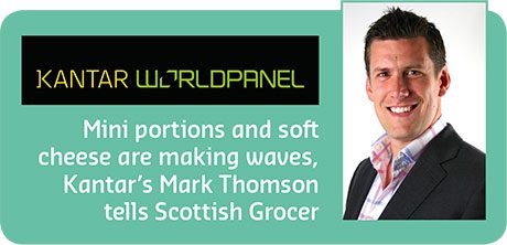 Mini portions and soft cheese are making waves, Kantar’s Mark Thomson tells Scottish Grocer