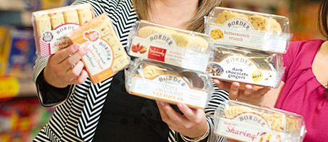 Added to the list – Biscuit firm expands availability Susanna Lloyd,left, Asda Regional Buyer Scotland and Northern Ireland, and Louise Creevy, right, national account manager Border Biscuits, in Asda with the newly listed Border Biscuits lines.