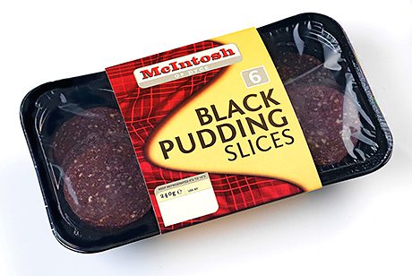 Traditional Scottish produce, using Scottish ingredients, but prepared and presented for modern consumers. Strathmore Foods’ McIntosh of Dyce range includes chilled meat products and ready meals. Among its newest products are McIntosh Haggis and McIntosh black pudding.