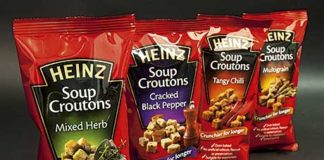 HEINZ has a new range of crunchy croutons designed to complement its soups. They’ll be manufactured, marketed and sold under licence by Chaucer Foods, specialists in bread-related products.