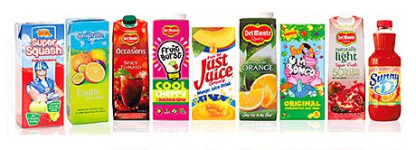 Gerber Juice Company has a wide range of products, from licensed favourites and children’s options to well-known names such as Del Monte and JustJuice. Sunpride covers exotic flavours.