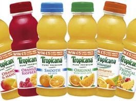 Juice is a morning star Tropicana