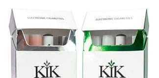 KIK, the new range of disposable and re-chargeable electronic cigarettes marketed by Supreme Imports. The firm says the range provides a high-quality product at a competitive retail price.