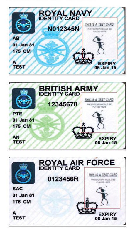 Examples of UK Defence Identity Cards (above) can be accessed at: www.scotland.gov.uk/Publications/2012/03/5316/3