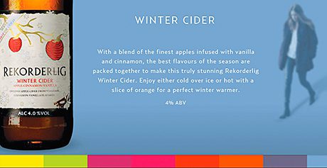 Rekorderlig plans a major campaign behind its Winter Cider starting this month when the clocks go back.