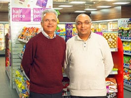 East side story – Prudent partners undertake refurb Rakesh Sood, left, and Naresh Gajri, right, in their refurbed Cranhill Premier and Post Office. The major project, which included significant structural work and then a complete seven-day refit carried out by SAS Shopfitters, was a top-to-toe transformation of the 2,700 sq ft unit that sees high specification materials and equipment used throughout the shop.