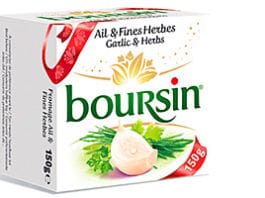 Boursin back on the box Boursin back on the box