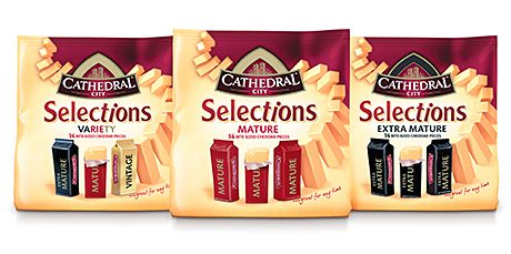 Cathedral City’s Selections, offering an established brand of cheddar in individual portions for lunchboxes and snacking.