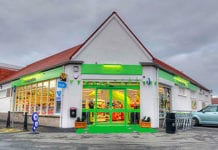 The rebuilt Co-operative Store in Troon, Ayrshire. The store, on the site of a Co-op store that burned down last year, was one of five Co-ops that opened in Scotland last month. The others are in Inverness and on Tayside.