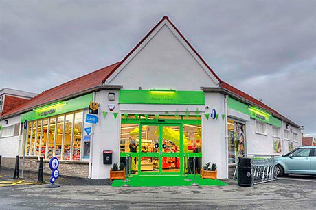 The rebuilt Co-operative Store in Troon, Ayrshire. The store, on the site of a Co-op store that burned down last year, was one of five Co-ops that opened in Scotland last month. The others are in Inverness and on Tayside.