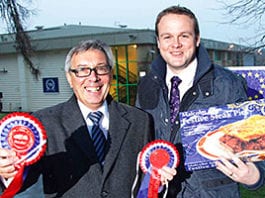 Top food firm enters new era Gordon Allan, director of Malcolm Allan, left, and Gordon Robinson, Bank of Scotland relationship director, right, outside the new Malcolm Allan headquarters in Larbert. The new plant was developed after a £2.9m finance deal with Bank of Scotland was agreed.