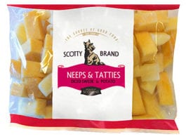 Sales rising off the pie chart Scotty Brand neeps and tatties, an easy -to-prepare Burns Supper accompaniment.