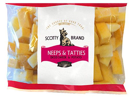 Scotty Brand neeps and tatties, an easy -to-prepare Burns Supper accompaniment.