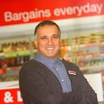 Discount debut – Family Shopper stores Owner Shahid (Mo) Razzaq, above, at his new Family Shopper store in High Blantyre. The store has been built in part of what was the Whistleberry Hotel. Sales are good but, at the launch, Mo reckoned they’d increase considerably once the unit’s drinks licence was in place.