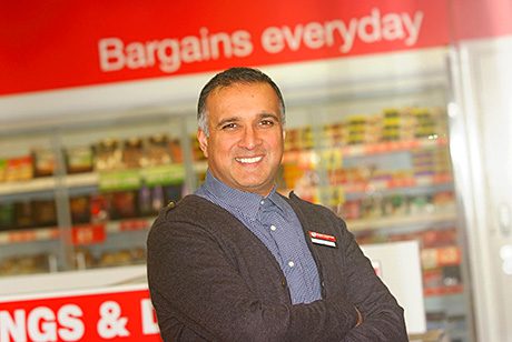 Owner Shahid (Mo) Razzaq, above, at his new Family Shopper store in High Blantyre. The store has been built in part of what was the Whistleberry Hotel. Sales are good but, at the launch, Mo reckoned they’d increase considerably once the unit’s drinks licence was in place.