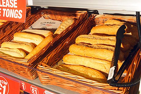 Bake-off bread is baked twice daily in the Family Shopper store, providing an enticing aroma inside the shop.