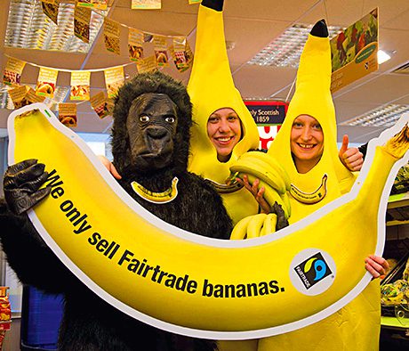 Scotmid staff get more than the T-shirt  as they promote Fairtrade bananas.