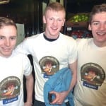 Scotmid’s life of pie Been there, ate it, got the T-shirt! Three gentlemen in Scotmid show they’re hot stuff after each devouring a Stuart’s Fiery Pie.