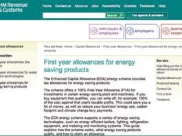 Make sure on ECA Enhanced Capital Allowance