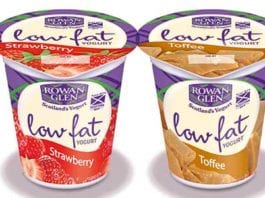 Tartan direction at the glen Rowan Glen’s redesigned packs for its low-fat bio range.