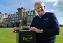 Ryder Cup legend Colin Montgomerie helped launch a very special Ryder Cup bottling of Johnnie Walker Blue Label.