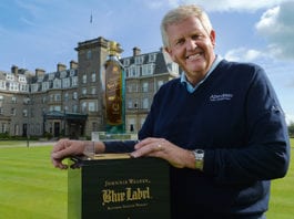 Back home Ryder Cup legend Colin Montgomerie helped launch a very special Ryder Cup bottling of Johnnie Walker Blue Label.