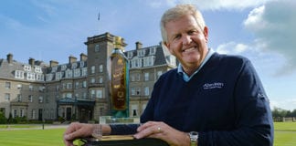 Ryder Cup legend Colin Montgomerie helped launch a very special Ryder Cup bottling of Johnnie Walker Blue Label.