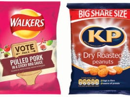Pulling power Do us a Flavour winner Pulled Pork is now in the Walkers range. KP’s Big Share Size bags are new for Christmas 2014.