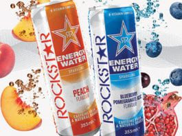 Something in the water AG Barr hopes to create a new category by combining flavoured energy drinks with flavoured waters. Rockstar Energy Water, launched this month, comes in Peach and Blueberry, Pomegranate and Acai flavours.