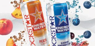 AG Barr hopes to create a new category by combining flavoured energy drinks with flavoured waters. Rockstar Energy Water, launched this month, comes in Peach and Blueberry, Pomegranate and Acai flavours.