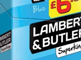 Economy gains across cigs and RYO Lambert & Butler, tobacco, cigarettes,