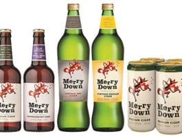 Merrily making a meal of cider cider, Merrydown, Sheppy’s,