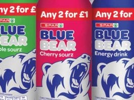 Bear gets a makeover Spar Blue Bear