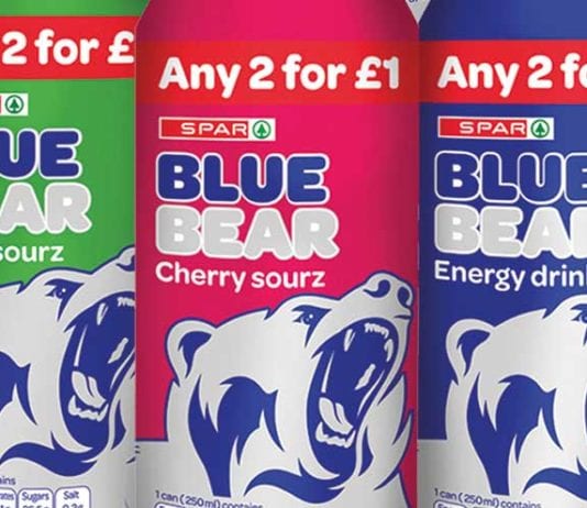Bear gets a makeover Spar Blue Bear
