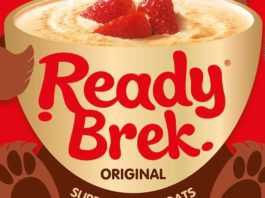 Brek puts bear on the box