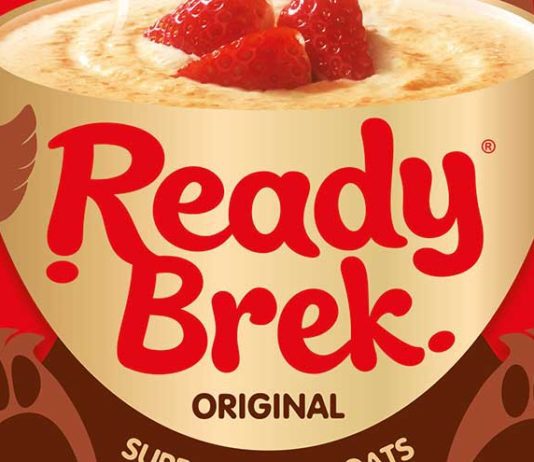 Brek puts bear on the box